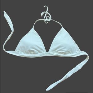 Gap Women's White Halter Bikini Top Size Large Removeable Padding